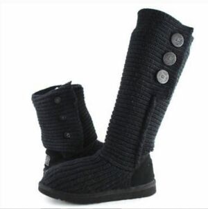Ugg Australia Women 5819 Comfort Tall Sweater Cardi Knit boots shoes sz 9